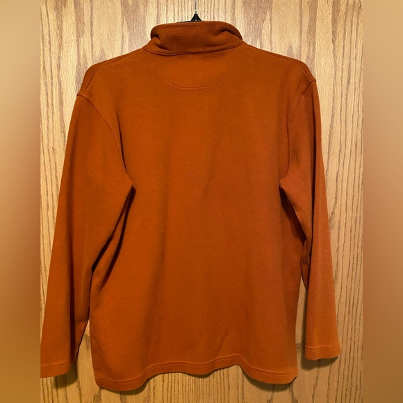 Consensus Sportswear Orange Longsleeve 1/4 zip sweater sz L - Picture 2 of 3